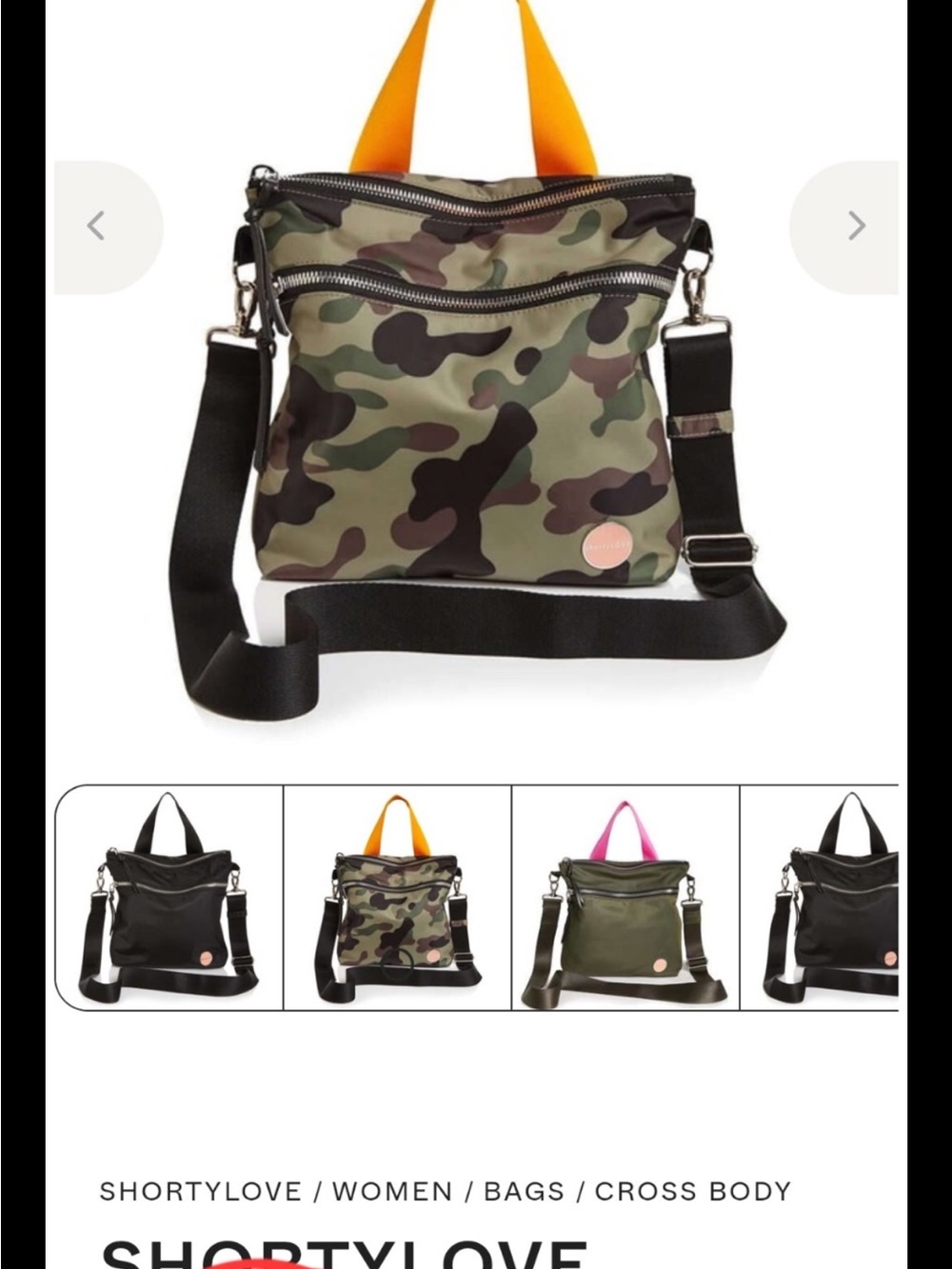 Small Camouflage Messenger Crossbody Bag - Green Camo